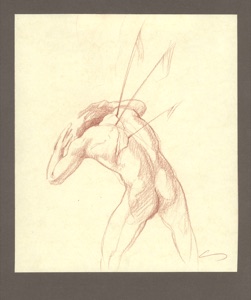 Human Mill, Study, Man with Arrows in His Back