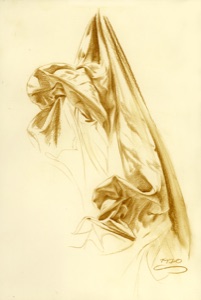Faltenwurf im Tuch, 2