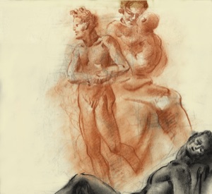 Three Figures with Child