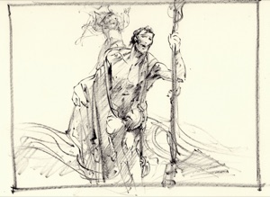 Sketch for the Wanderer, Standing
