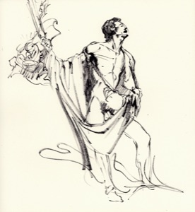 Sketch for the Wanderer, Side View