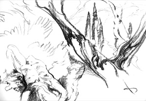 Reclining Figure under Trees