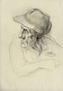 Portrait of a Farmer, with Hat
