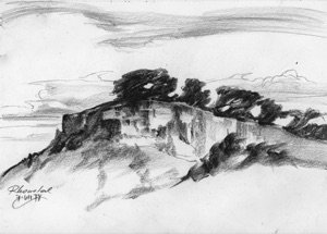 Rhonetal, Felsklippe