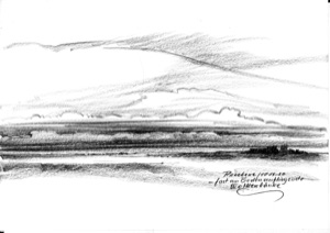 Po Plain, Low-Hanging Cloud Cover Above It