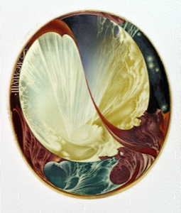 Medaillon abstrakt oval