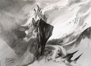 Mountain above a Glacier