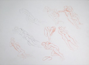 8 Study Sketches of Couples, II