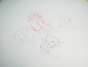 4 Study Sketches of Couples