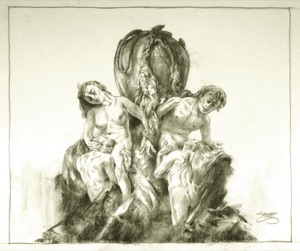 Two Loving Couples before an Earthenware Jug