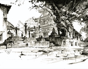 Tempel am Pagmati, Kathmandu