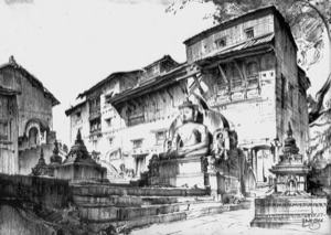 Swayambunath, Kathmandu, Tempelbezirk