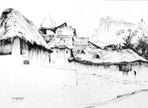 Houses on the Temple Rock of Tiruchirapallli