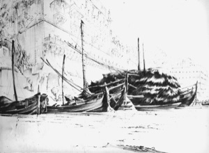 Benares, Boote am Ganges