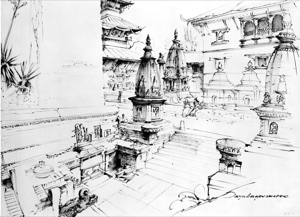 Jayabageesworee, Temple and Fountain Complex
