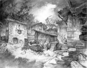 Hütten im Bergell