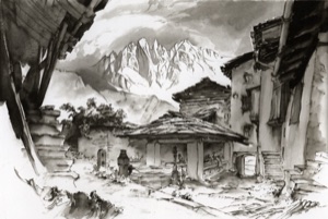 Soglio, Häuser in