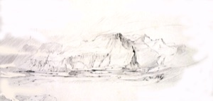 Gebirgskulise am Horizont