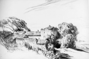Farmstead below Villedieu