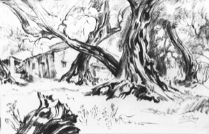 Hut under Olive Trees, 1