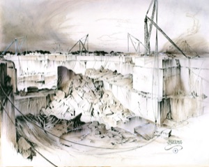 Travertine Quarries, Tivoli near Rome