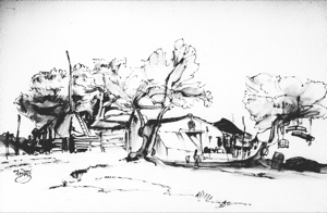Hut under Trees