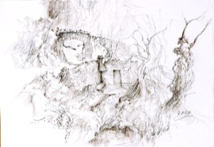 Ruine eines Bauernhauses